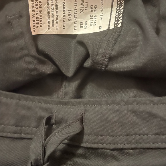 Women’s Cherokee brand black scrubs. 3 sets. Size L. - Picture 4 of 5